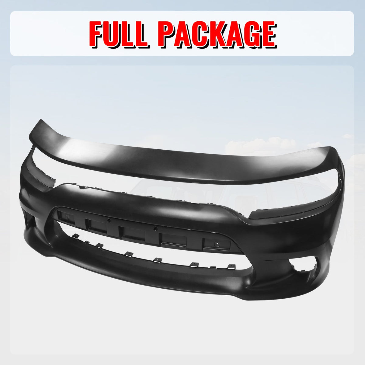 2015-2023 Dodge Charger SRT Hellcat Style Car Front Bumper Cover PP