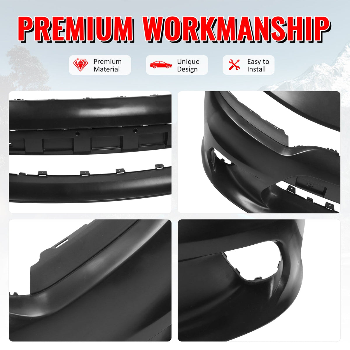 2015-2023 Dodge Charger SRT Hellcat Style Car Front Bumper Cover PP