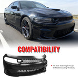 2015-2023 Dodge Charger 19 SRT Hellcat Front Bumper Cover W/Fog Lamps