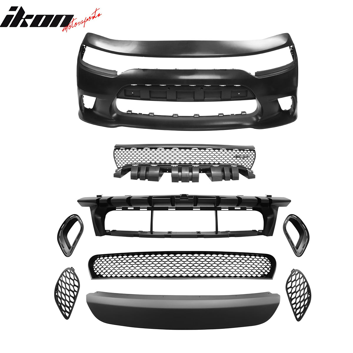 2015-2023 Dodge Charger SRT Hellcat Front Bumper W/Fog Light Grilles