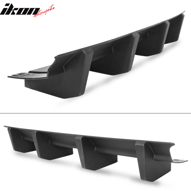 2015-2023 Dodge Challenger Unpainted Rear Bumper Lip Diffuser 4 Fin PP