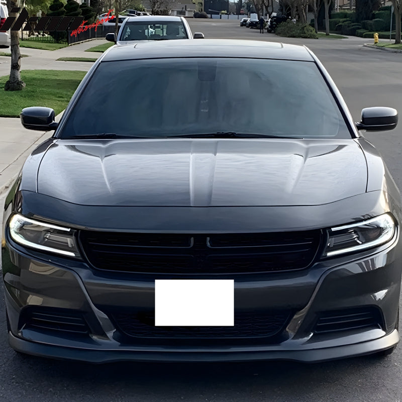 2015-2023 Dodge Charger Base Unpainted Black Front Bumper Lip Chin PU
