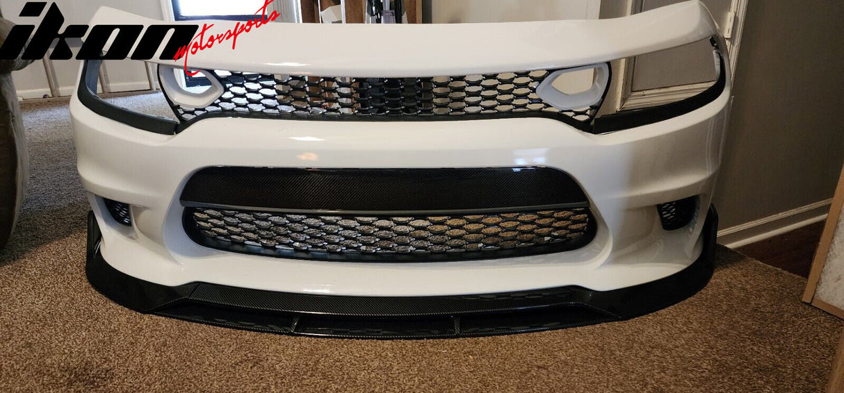 2015-2023 Dodge Charger OE Style Front Bumper Molding Carbon Fiber CF