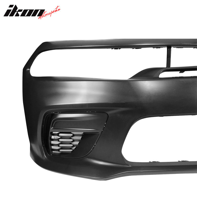 2015-2023 Dodge Charger Front Bumper & Grille Sedan Widebody Black PP