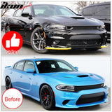 2015-2023 Dodge Charger Grill Unpainted Black Front Upper Car Grille