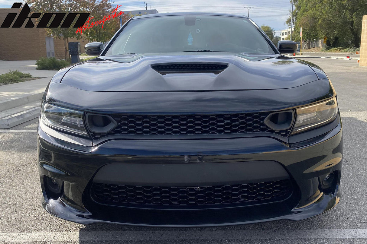 2015-2023 Dodge Charger Grill Unpainted Black Front Upper Car Grille
