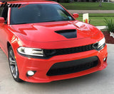 2015-2023 Dodge Charger Grill Unpainted Black Front Upper Car Grille