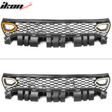 2015-2023 Dodge Charger SRT Style Black Upper Lower Grille LED Lights