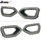 2015-2023 Dodge Charger SRT Style Black Upper Lower Grille LED Lights