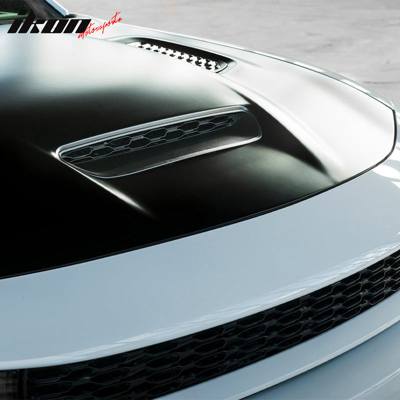 2015-2023 Dodge Charger Hood Black SRT Redeye Widebody Style Aluminum