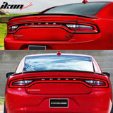 2015-23 Charger OE Style Painted Matte Black Rear Spoiler Wing ABS 3PC
