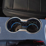 Reflective Carbon Fiber Center Console Overlay for 2015–2023 Ford Mustang
