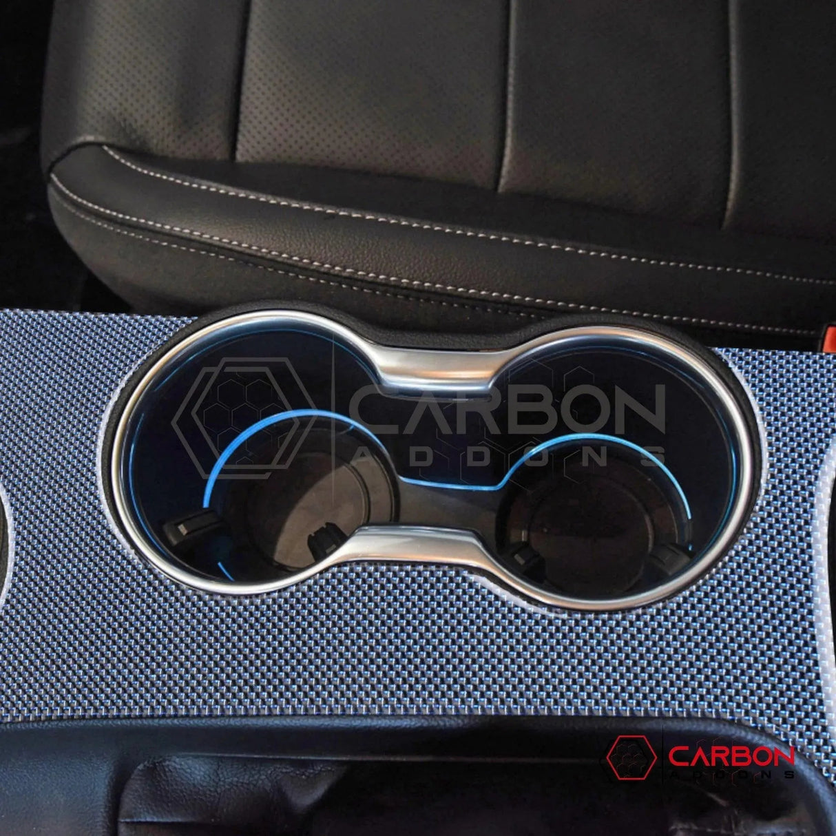 2015-2023 Mustang Reflective Carbon Fiber Center Console Overlay