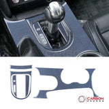 Reflective Carbon Fiber Center Console Overlay for 2015–2023 Ford Mustang