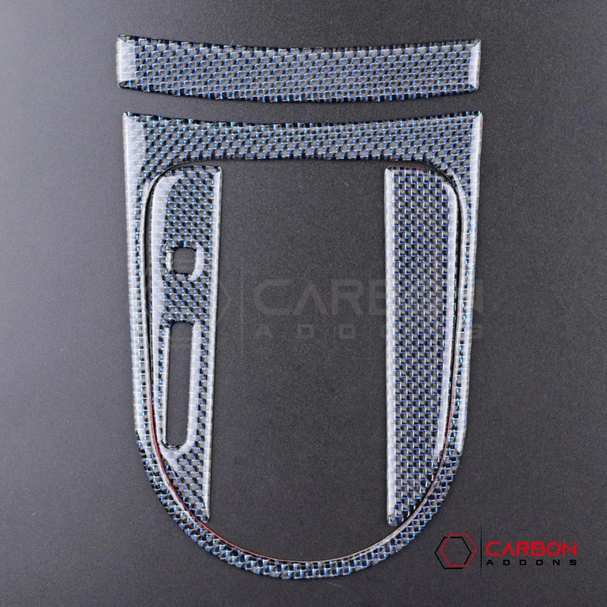 2015-2023 Mustang Reflective Carbon Fiber Center Console Overlay