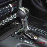 Carbon Fiber Shift Knob Side Trim Overlay for 2015–2023 Ford Mustang