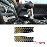 Carbon Fiber Shift Knob Side Trim Overlay for 2015–2023 Ford Mustang