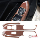 2015-2023 Mustang Reflective Carbon Fiber Window Switch Trim Overlay