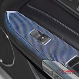 2015-2023 Mustang Reflective Carbon Fiber Window Switch Trim Overlay