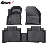 Cargo Cover+3D TPE Floor Mats for Ford Edge 2015-2024 Carbon Fiber Texture