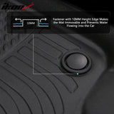 Cargo Cover+3D TPE Floor Mats for Ford Edge 2015-2024 Carbon Fiber Texture