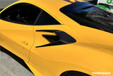 2015-2019 Ferrari 488 GTB Spider MSY Style Carbon Fiber Side Air Intake Flaps