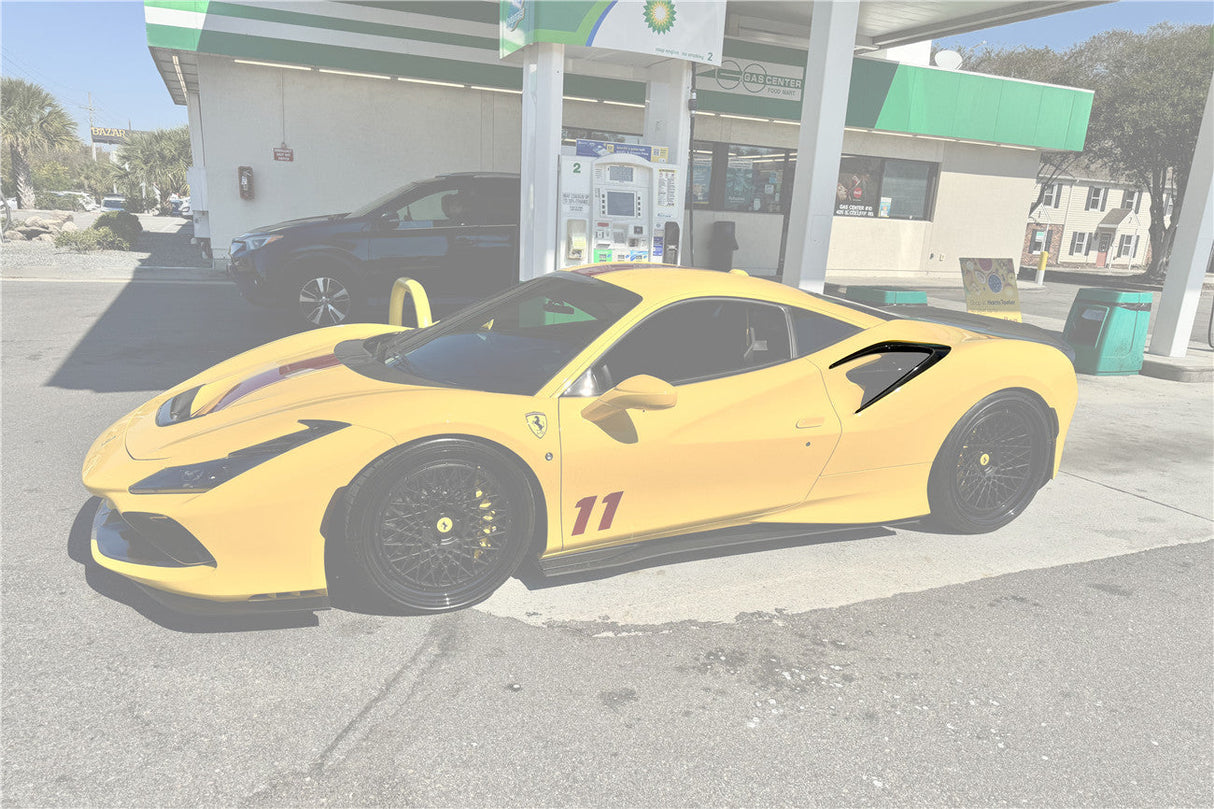 2015-2019 Ferrari 488 GTB Spider MSY Style Carbon Fiber Side Air Intake Flaps