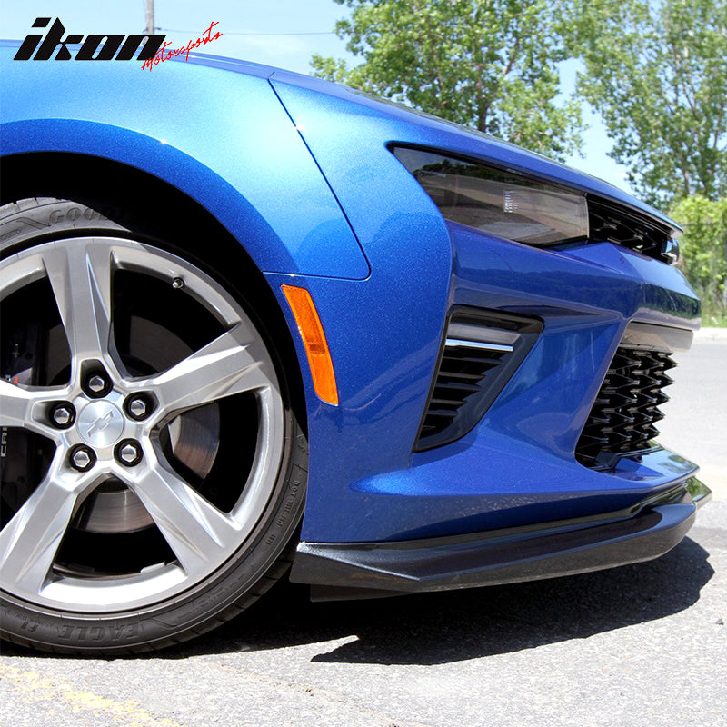 2016-2018 Chevrolet Camaro SS AC Style Black Front Bumper Lip PU