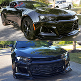 2016-2018 Chevy Camaro ZL1 Style Front Bumper + DRL Fog Lights Pair
