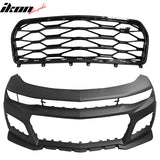 2016-2018 Chevy Camaro ZL1 Style Front Bumper + DRL Fog Lights Pair