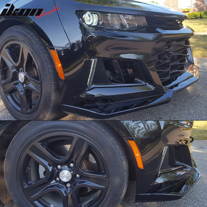 2016-2018 Chevy Camaro ZL1 Style Front Bumper PP + DRL Fog Lights