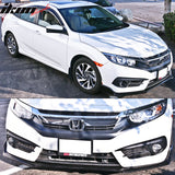 2016-2018 Honda Civic 10th Non-Si Type R Front Bumper Lip Spoiler PU