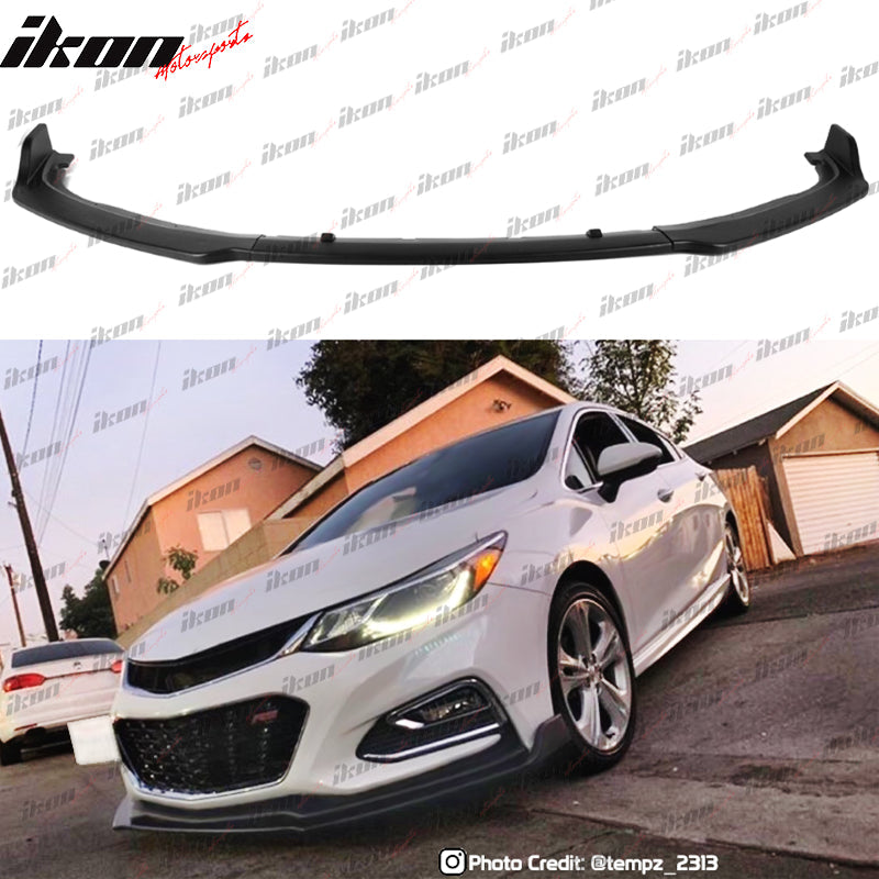 2016-2019 Chevy Cruze RS Front Lip OEM Style Unpainted Black Car Lip P