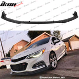 2016-2019 Chevy Cruze RS Front Lip OEM Style Unpainted Black Car Lip P