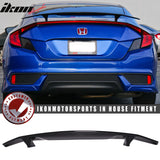 2016-2020 Honda Civic IKON Type A Gloosy Black Rear Spoiler Wing ABS