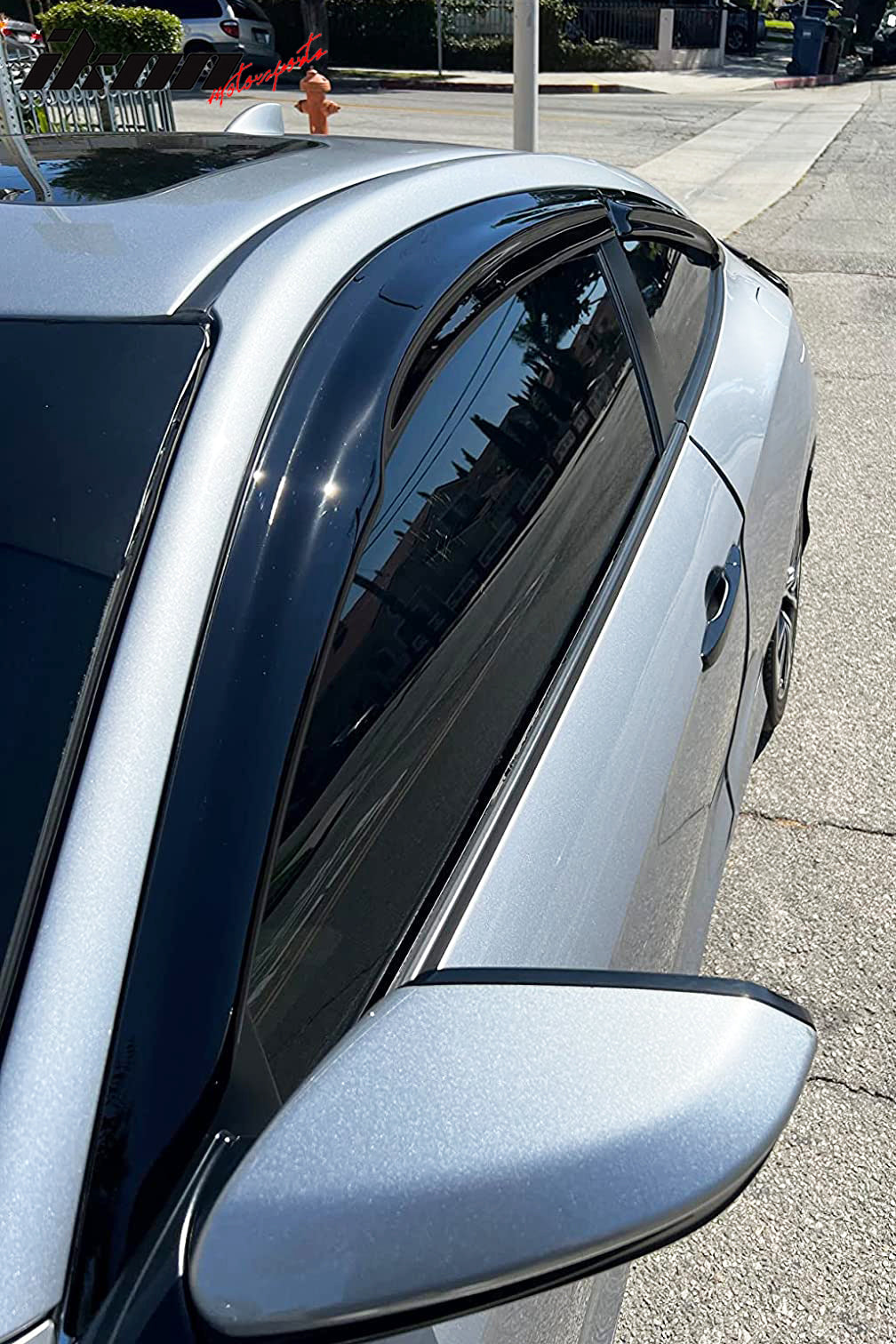 2016-2020 Honda Civic Coupe Mugen Style Window Visors Rain Wind Guards