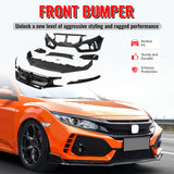 2016-2021 Honda Civic Sedan TR Style Front & Rear Bumper Cover PP