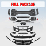 2016-2021 Honda Civic Sedan TR Style Front & Rear Bumper Cover PP