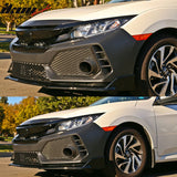 2016-2021 Honda Civic Sedan TR Style Front & Rear Bumper Cover PP