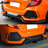 2016-2021 Honda Civic Sedan Type-R Black Rear Bumper Fender Flares PP