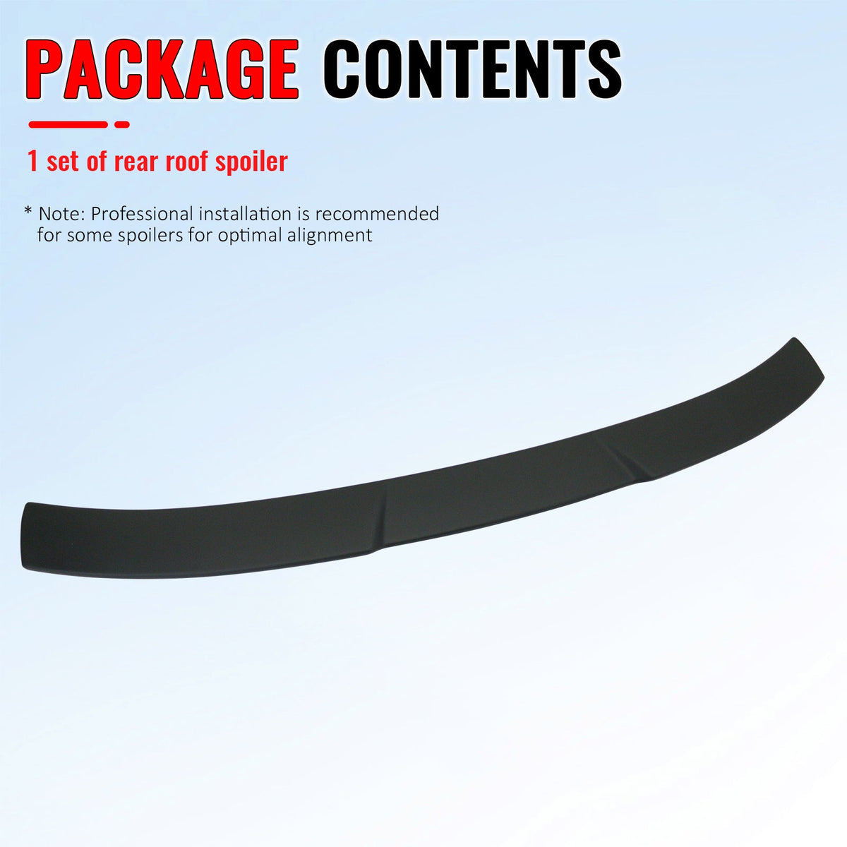 2016-2021 Honda Civic Sedan JDM Style Roof Spoiler Lip Matte Black ABS