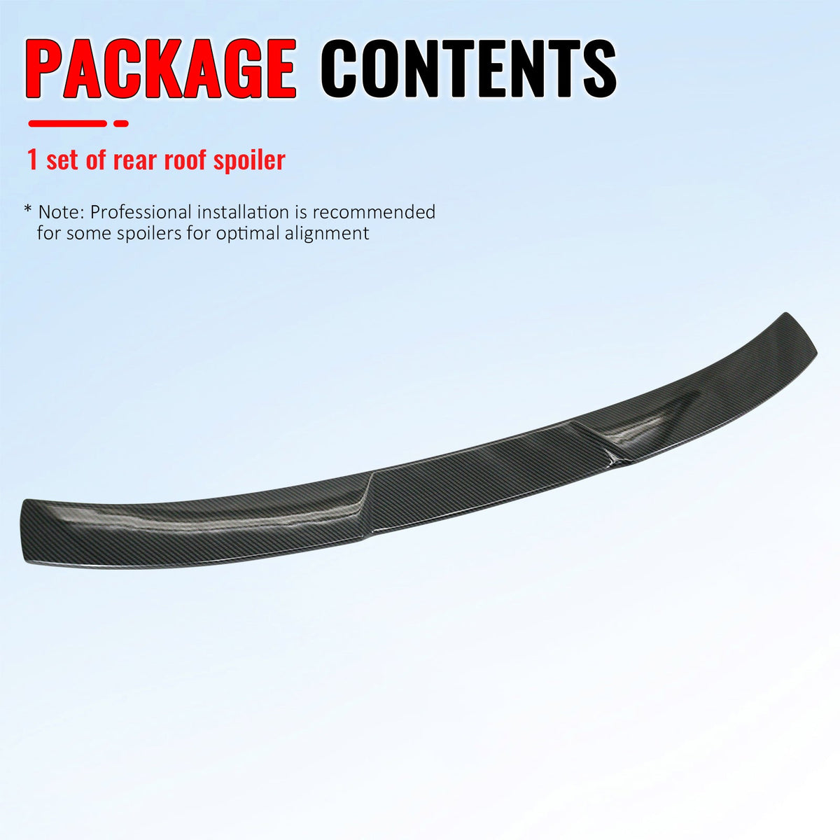 2016-2021 Honda Civic Sedan JDM Style Roof Spoiler Carbon Fiber Print