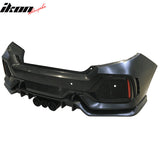 2016-2021 Honda Civic 10th-Gen CTR Rear Bumper Cover Type R Black  PP