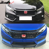 2016-2021 Honda Civic OE Style Unpainted Front Bumper Cover W/ Grille