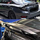 2016-2021 Honda Civic Sedan IKON Style Matte Black Rear Spoiler Wing