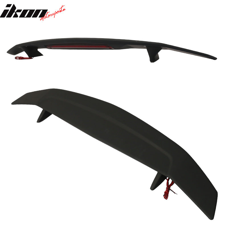 2016-2021 Honda Civic Sedan IKON Style Matte Black Rear Spoiler Wing