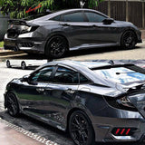 2016-2021 Honda Civic Sedan HFP Style Unpainted Black Side Skirts PP