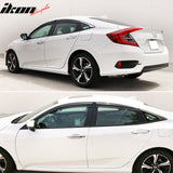 2016-2021 Honda Civic Sedan Smoke Chrome Mugen Window Visors Acylic