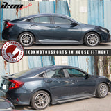 2016-2021 Honda Civic OE/Factory Style Window Visors w/ Chrome Trim PC