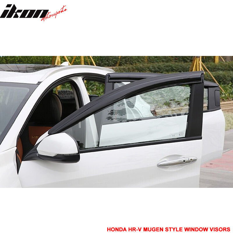 2016-2022 Honda HRV Window Visor Mugen Style Smoke Tinted Acrylic